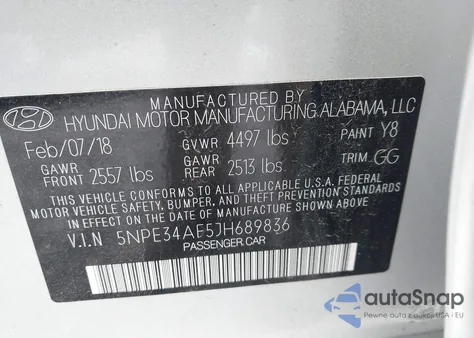 2018 Hyundai Sonata Limited from USA, damaged, VIN 5NPE34AF5JH689836
